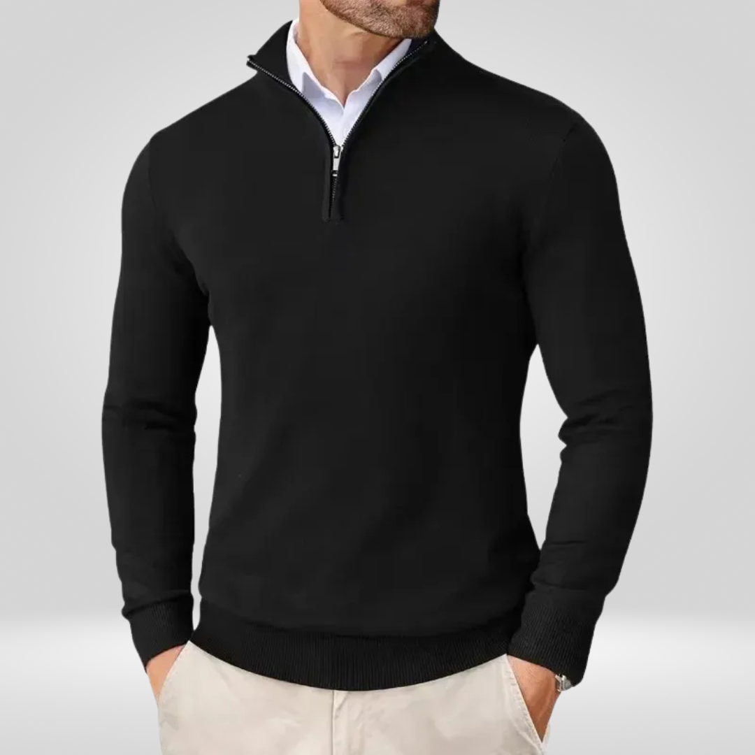 Men Quarter Zip Sweater– Slim Fit