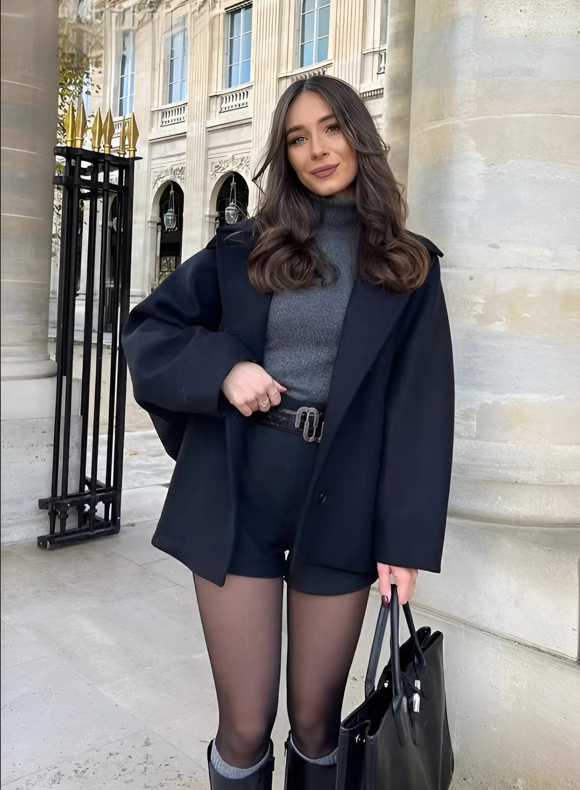 Lizzy | Trendy oversized wool jacket