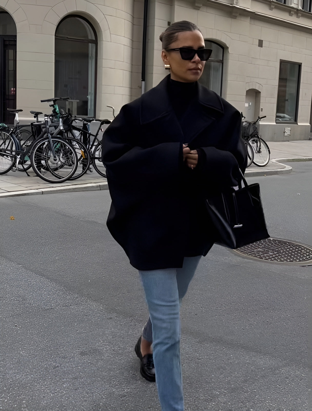 Lizzy | Trendy oversized wool jacket