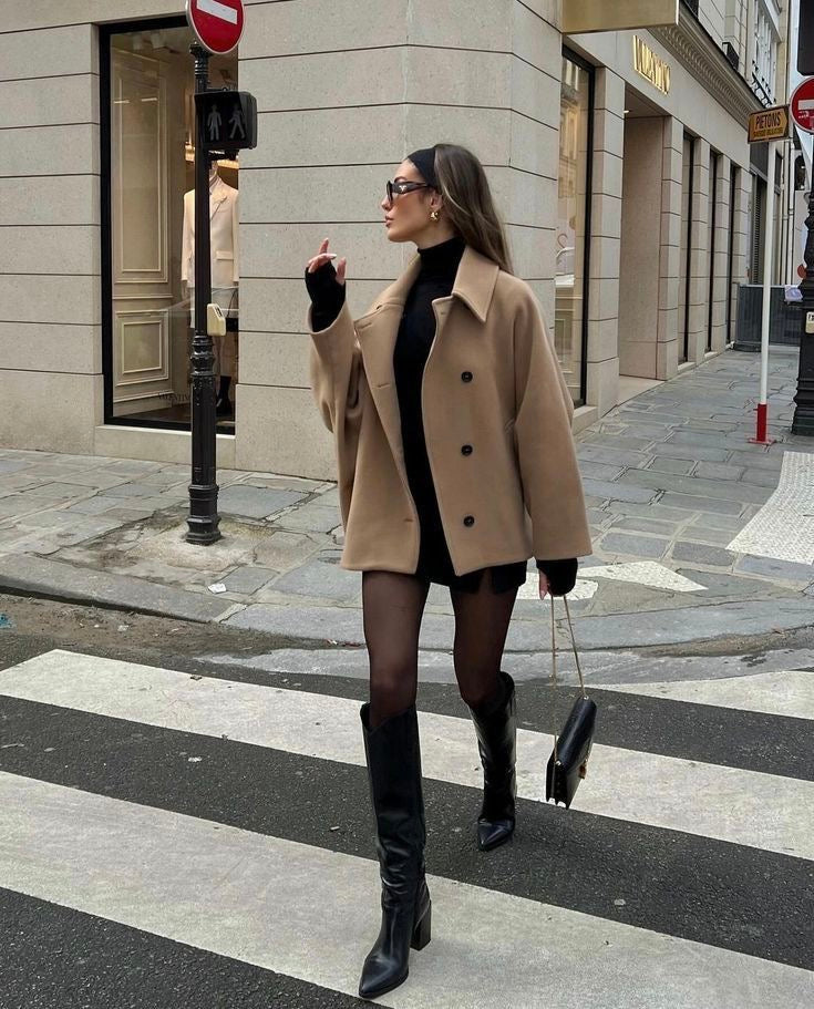 Lizzy | Trendy oversized wool jacket